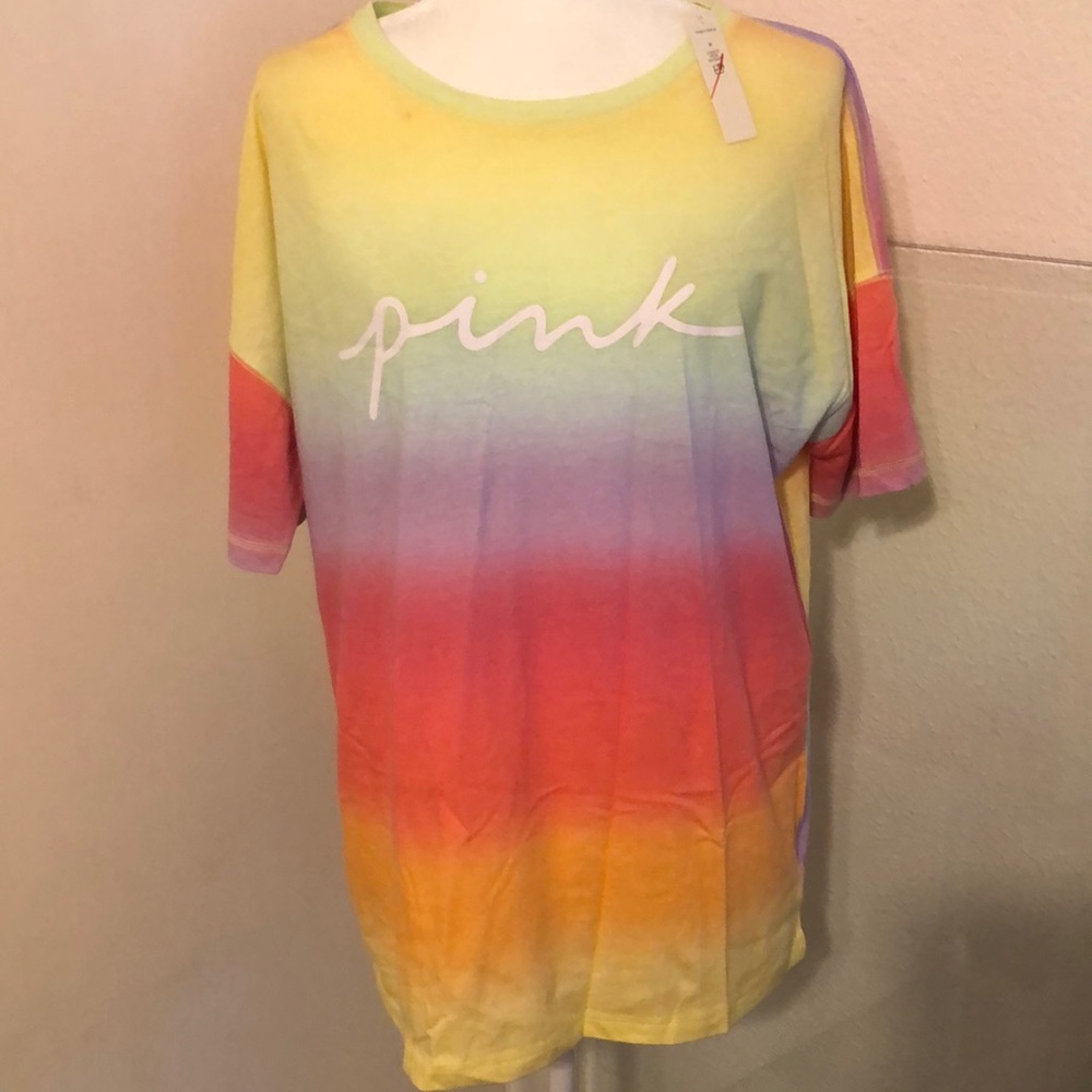 VS PINK Sz M Tee Shirt BNew TIE DYED